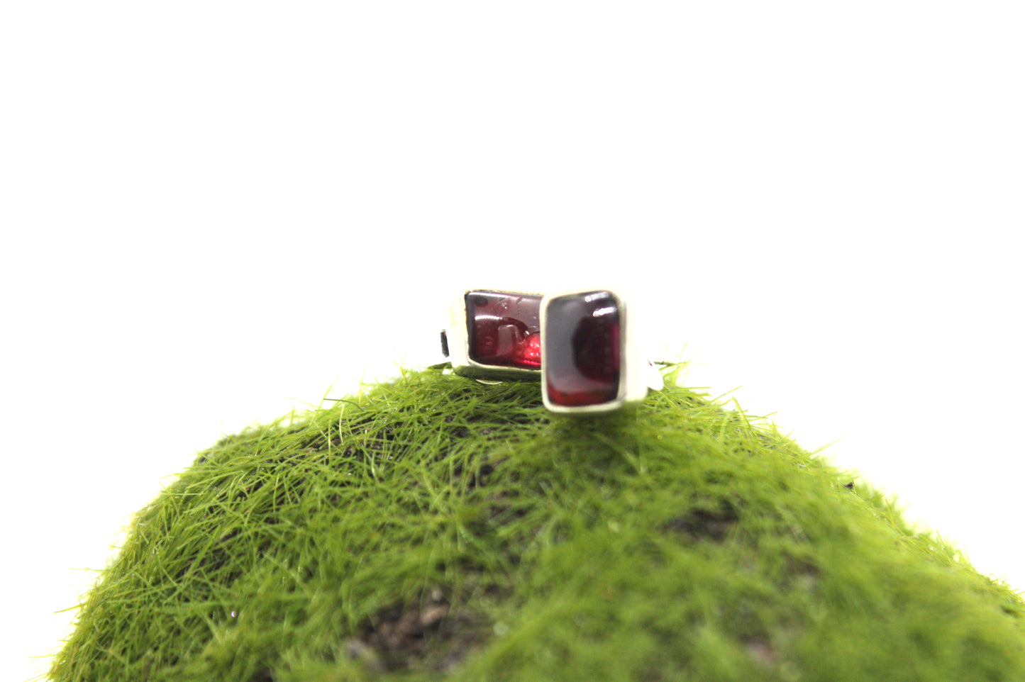 Garnet Sterling Silver Stud Earrings kraftymother.com