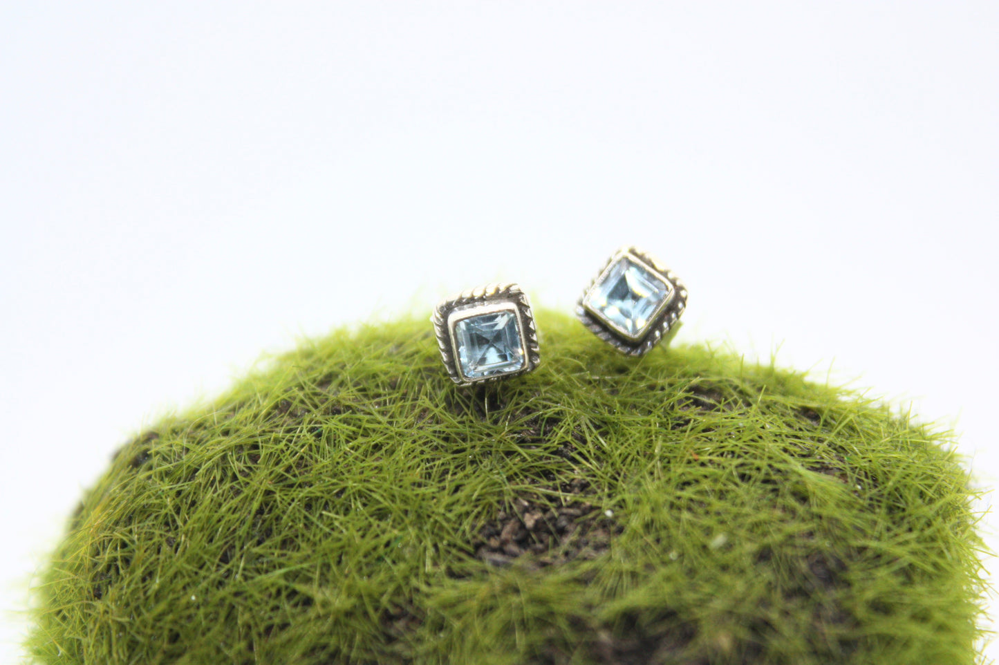 Blue Topaz Sterling Silver Earrings kraftymother.com