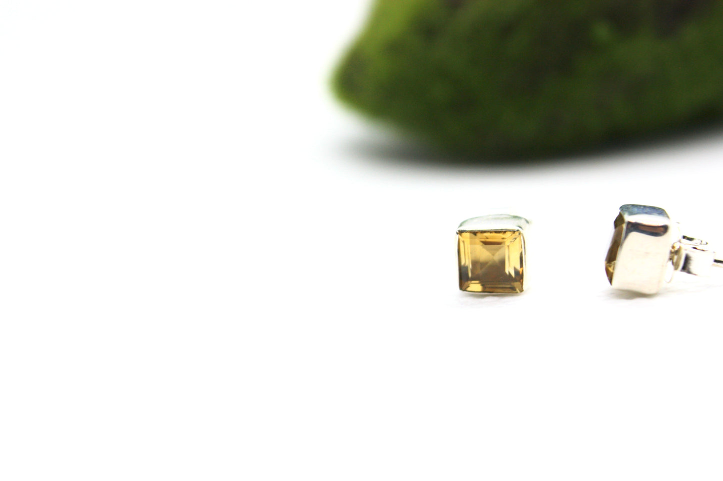 Citrine Sterling Silver Stud Earrings. kraftymother.com