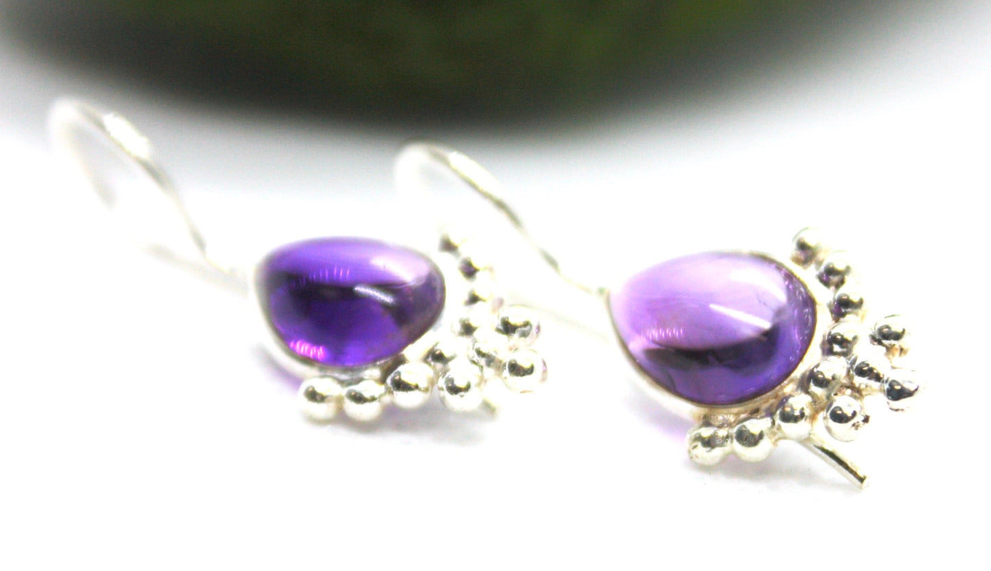 Amethyst Sterling Silver Earrings kraftymother.com