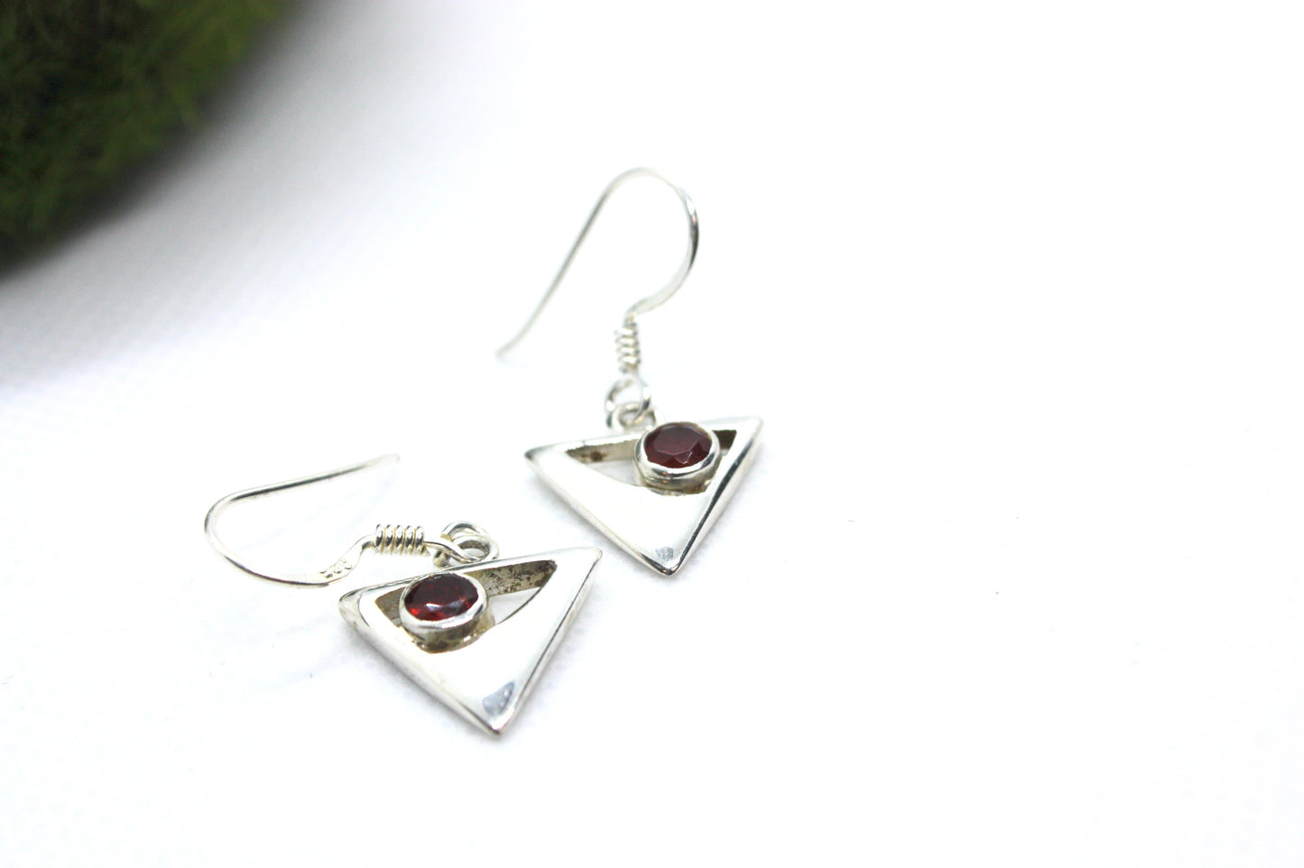 Carnelian 1.1" Sterling Silver Earrings. kraftymother.com