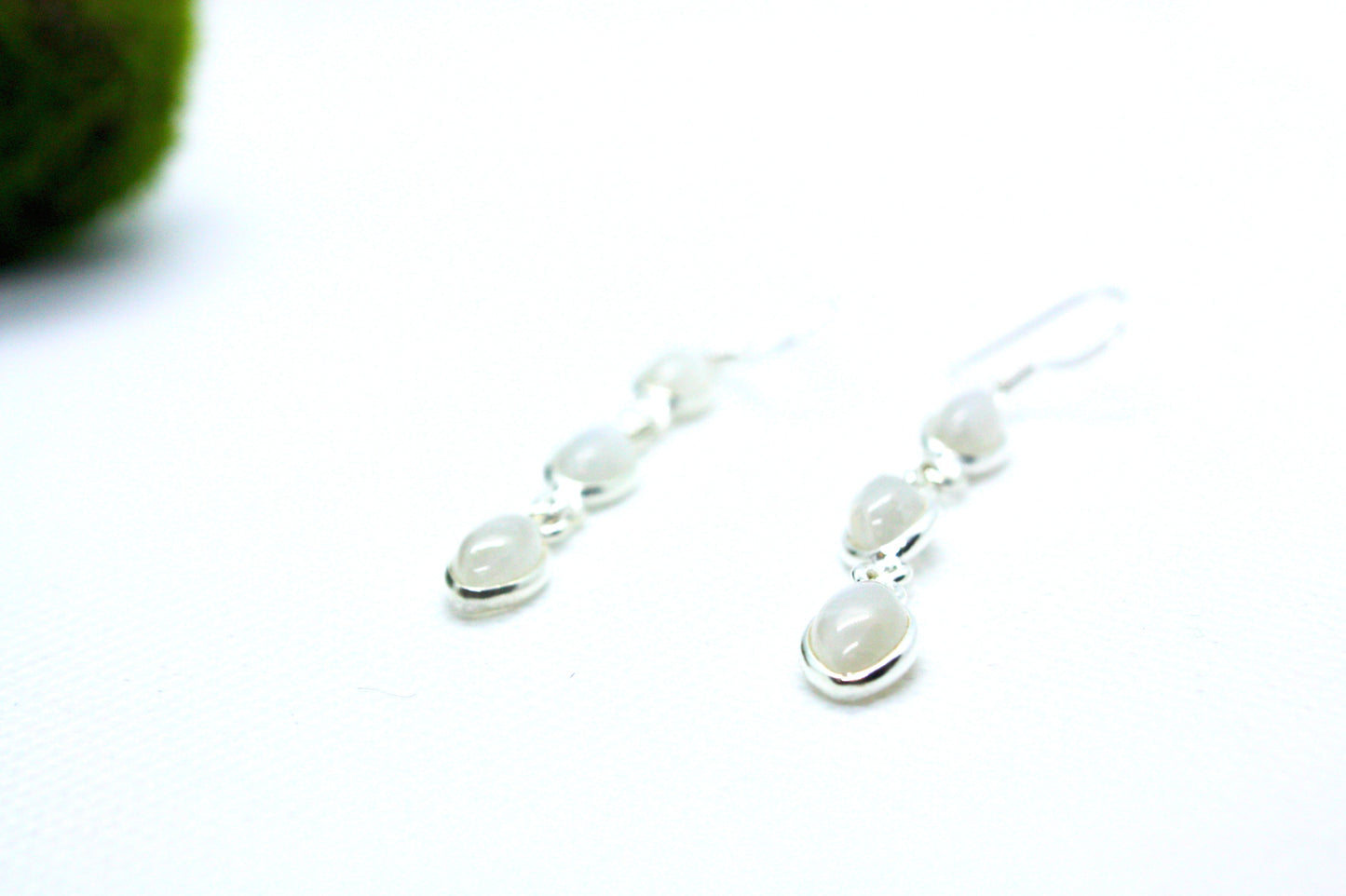 Rainbow Moonstone Sterling Silver Earrings kraftymother.com