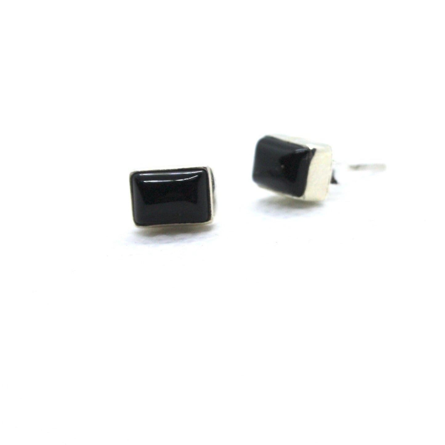 Black Onyx Sterling Silver Earrings kraftymother.com