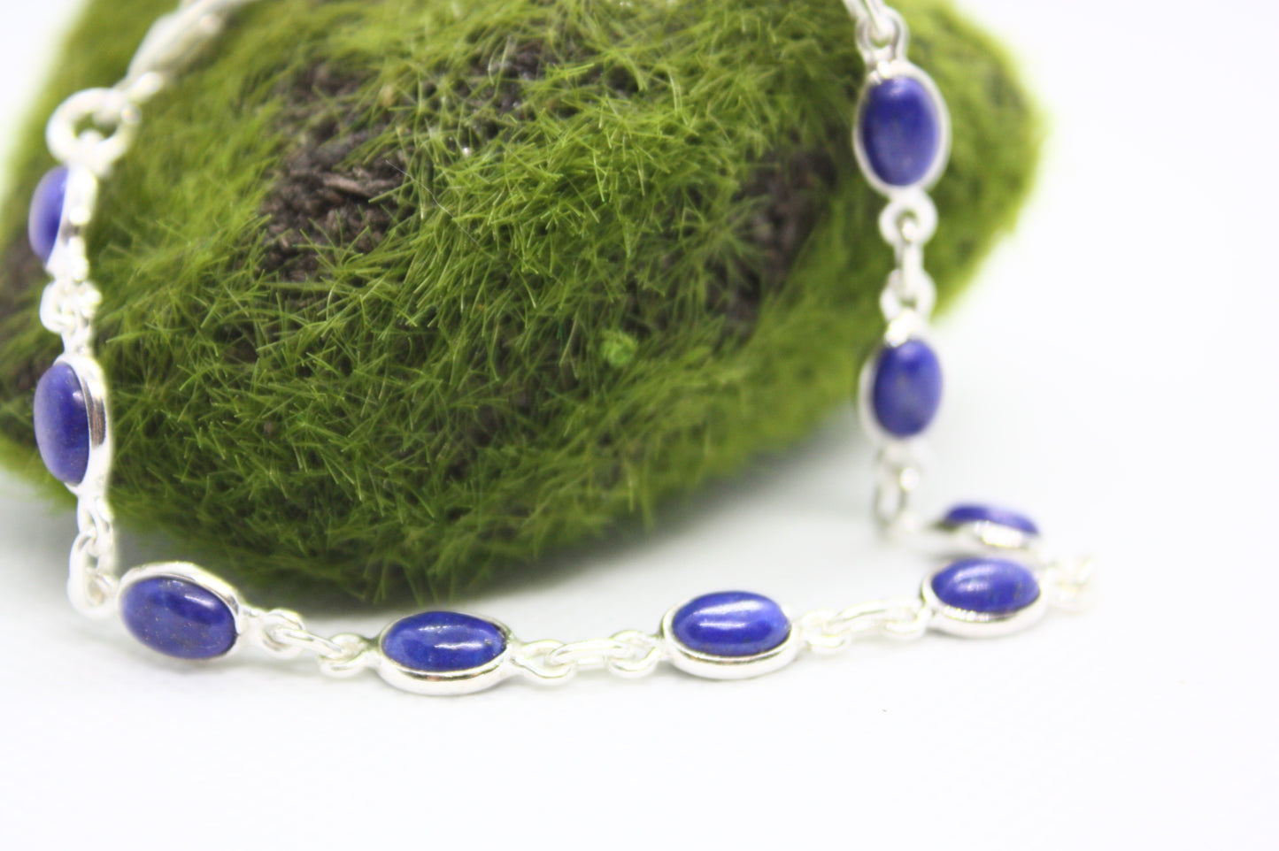 Lapis Lazuli Sterling Silver Bracelet kraftymother.com