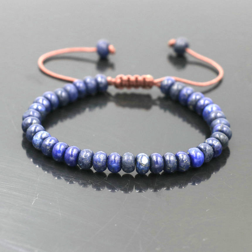 Lapiz Lazuli Mens or Woman's Bracelet 4-6mm beads