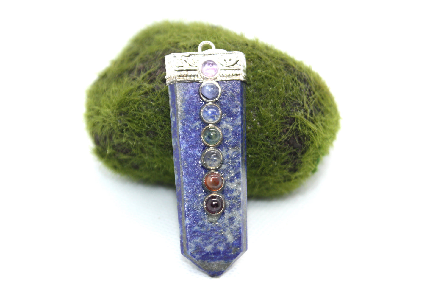 Flat Lapis Lazuli Chakra Pendent kraftymother.com