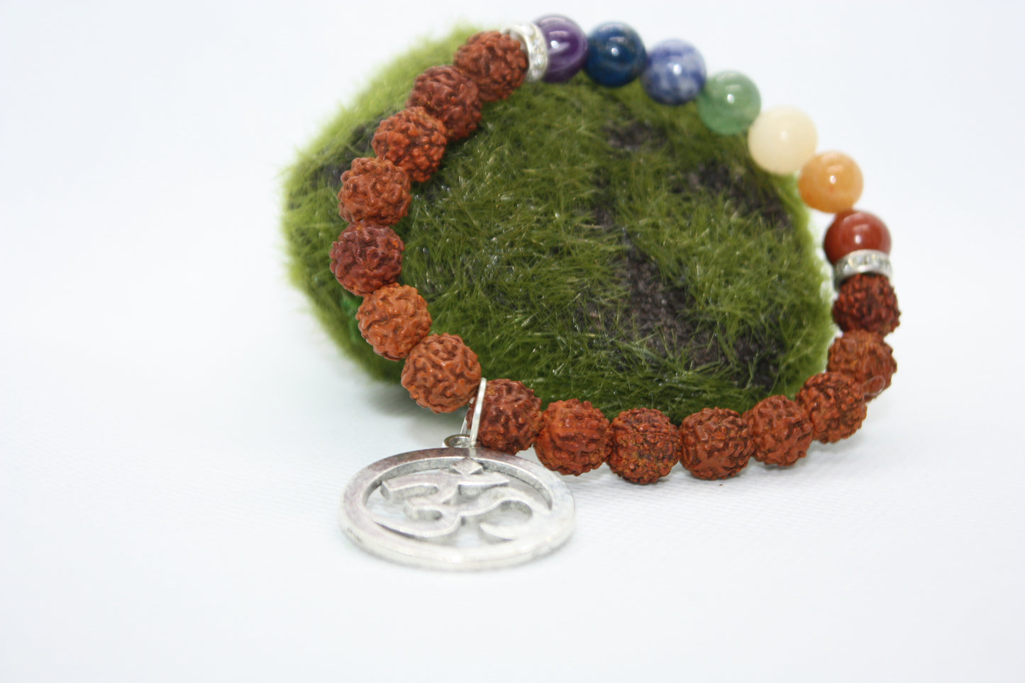 Chakra OM Rudraksha 7 chakra Bracelet