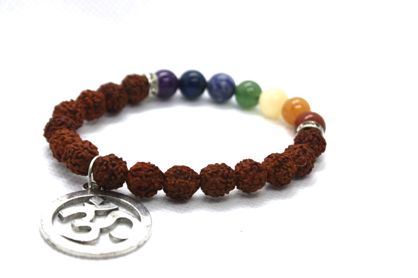 Chakra OM Rudraksha 7 chakra Bracelet