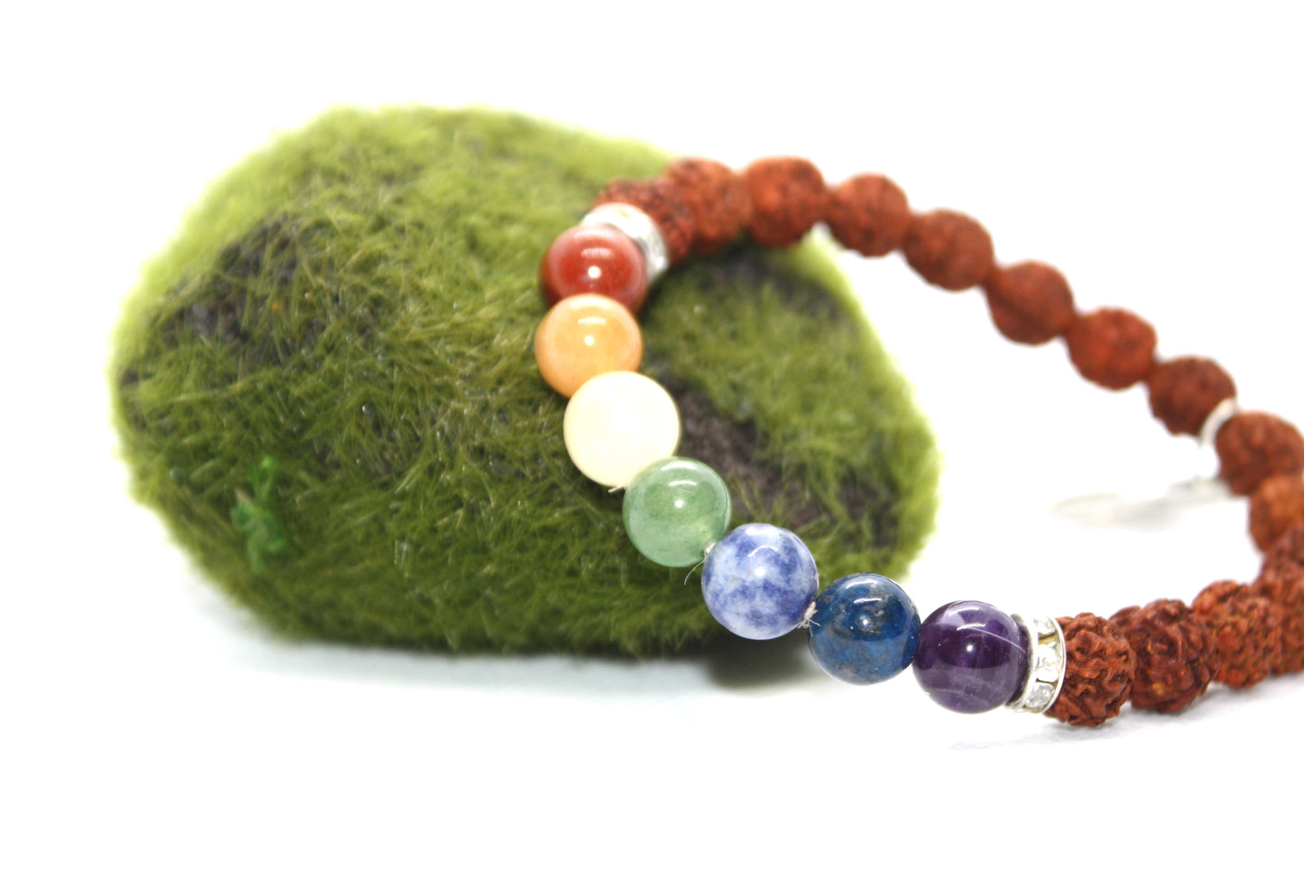 Chakra OM Rudraksha 7 chakra Bracelet