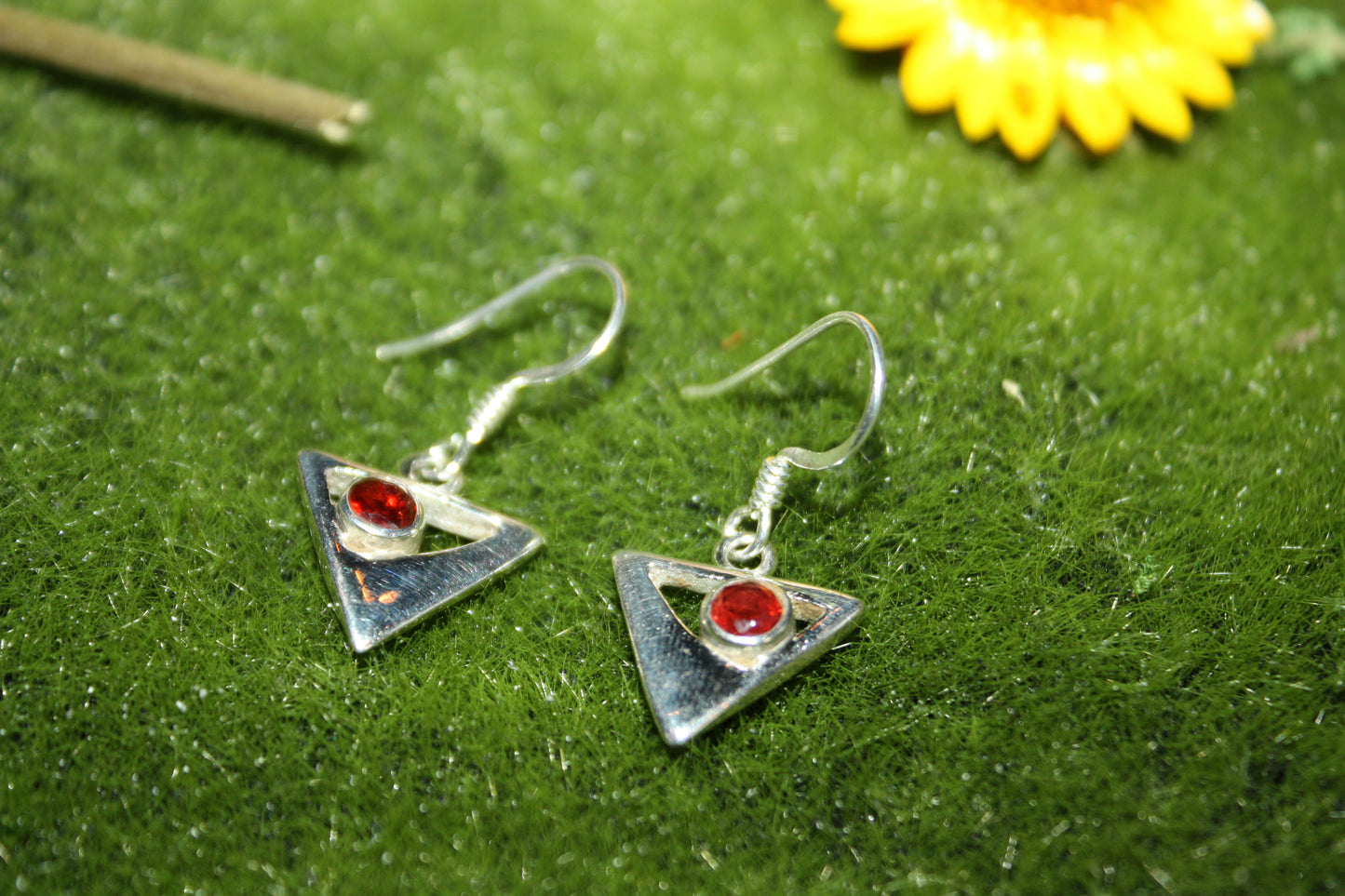 Carnelian Sterling Silver Earrings