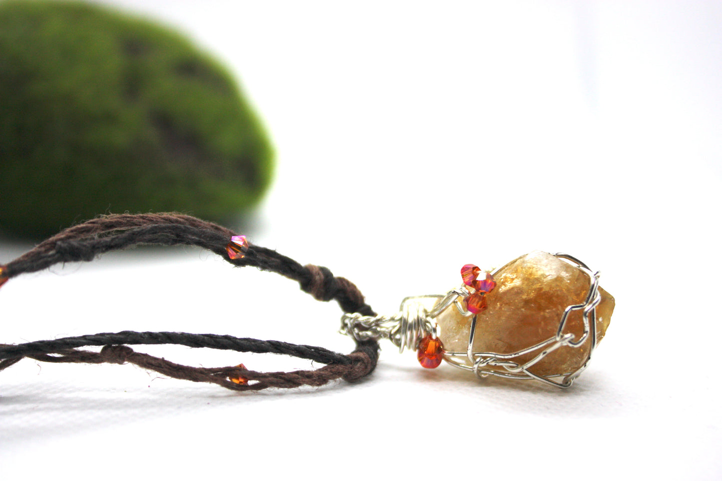 "Prosperity and Joy" Citrine Handmade Necklace and Pendant