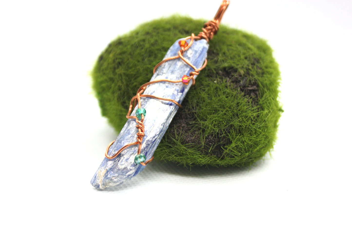 "Kyanite Blue" handmade pendant kraftymother.com