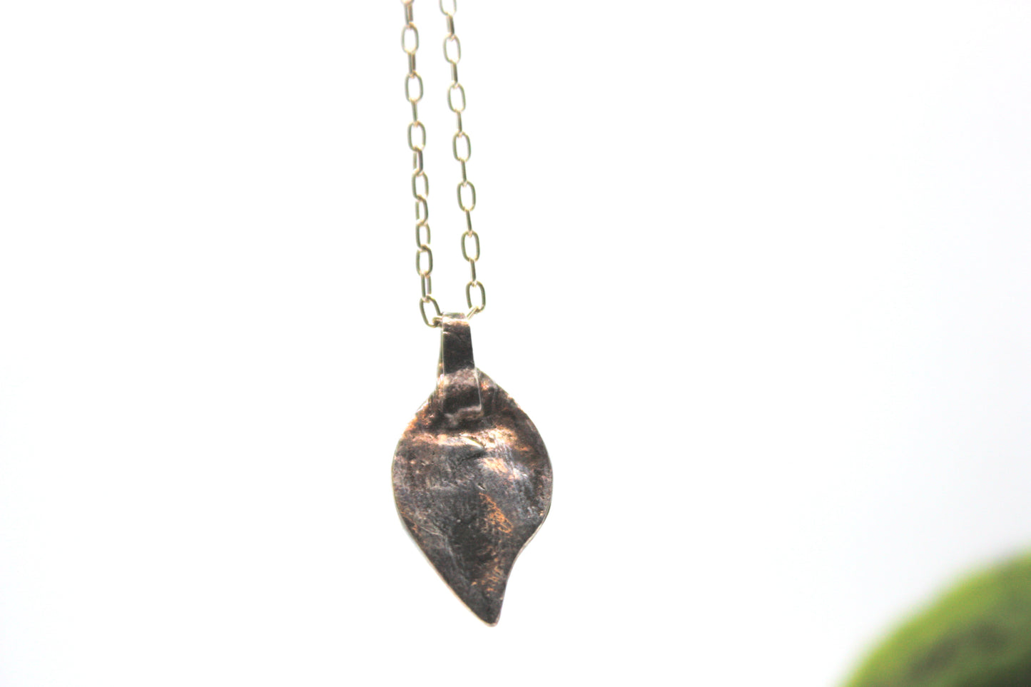 Handmade Fine Silver Pendant "The Leaf" kraftymother.com