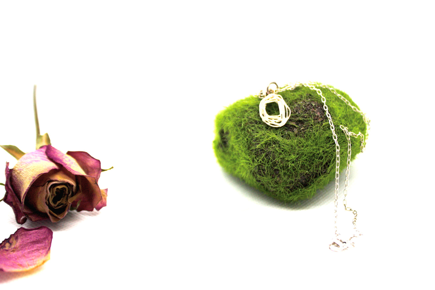 Handmade Fine Silver Pendant "Twirls" kraftymother.com