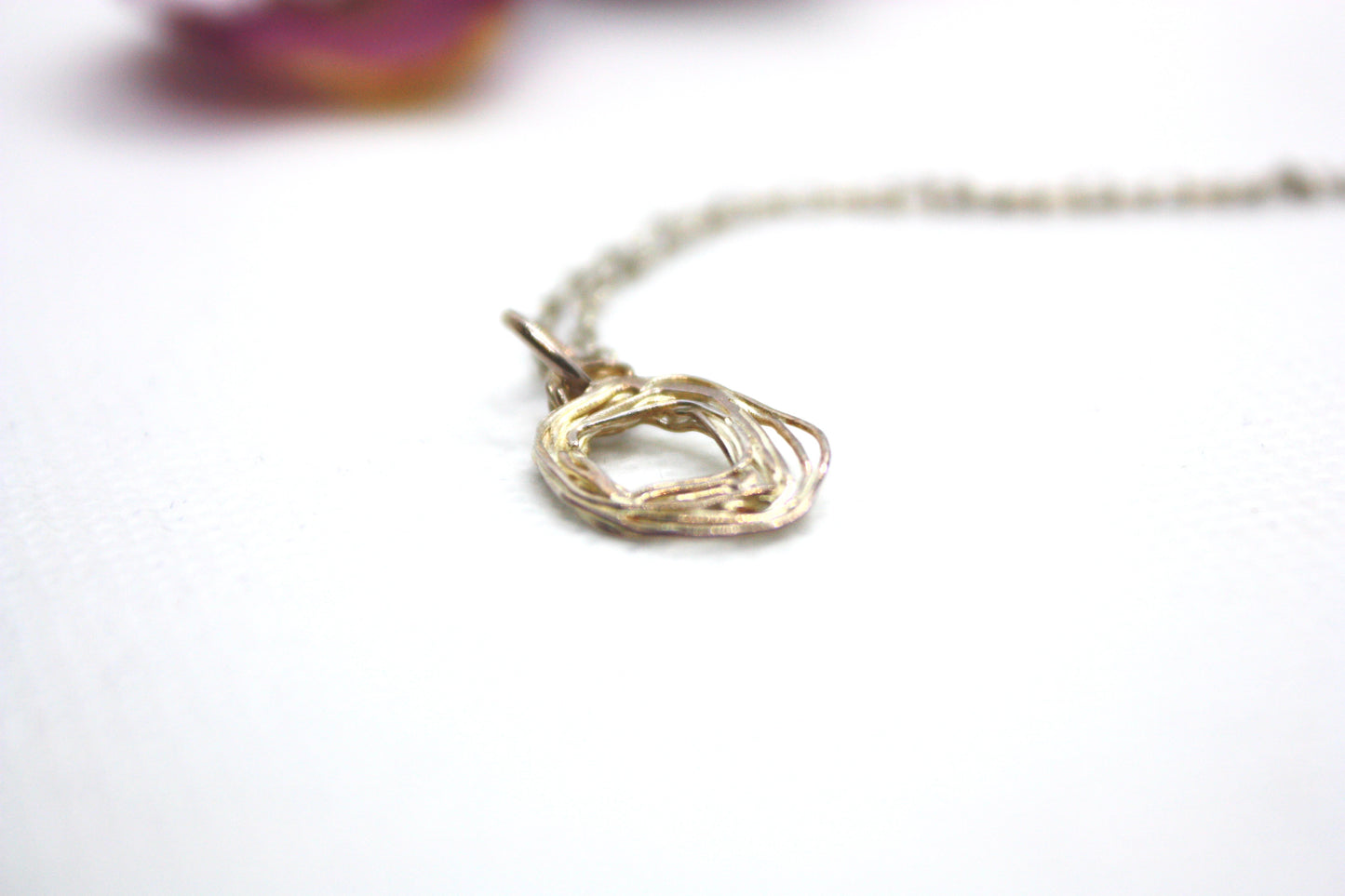Handmade Fine Silver Pendant "Twirls" kraftymother.com