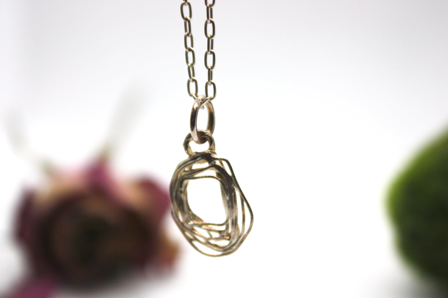 Handmade Fine Silver Pendant "Twirls" kraftymother.com