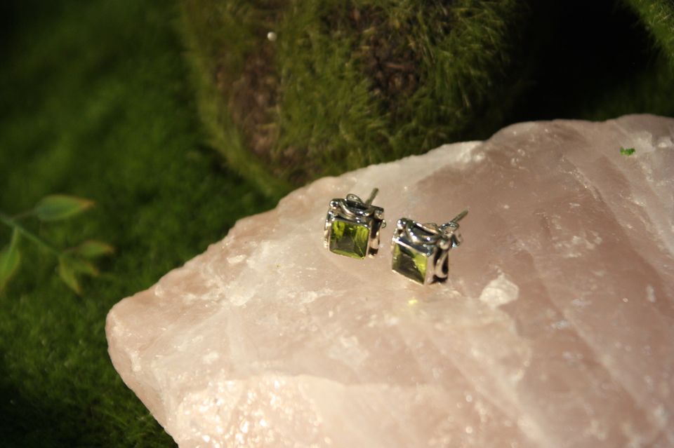Peridot Sterling Silver Earrings