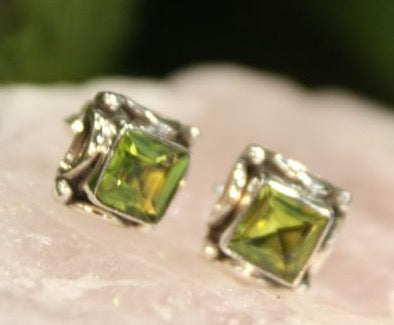 Peridot Sterling Silver Earrings