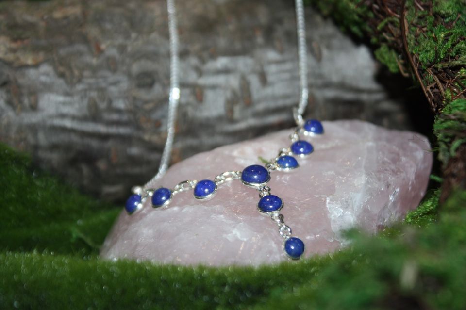 Lapiz Lazuli Petite Sterling Silver Necklace