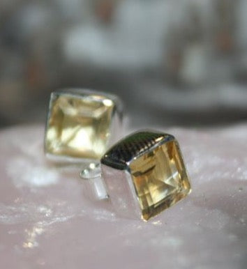 Citrine Sterling Silver Earrings.