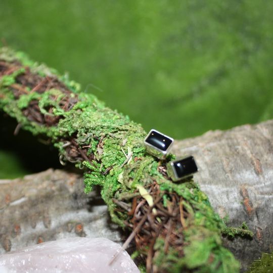 Black Onyx Sterling Silver Earrings kraftymother.com