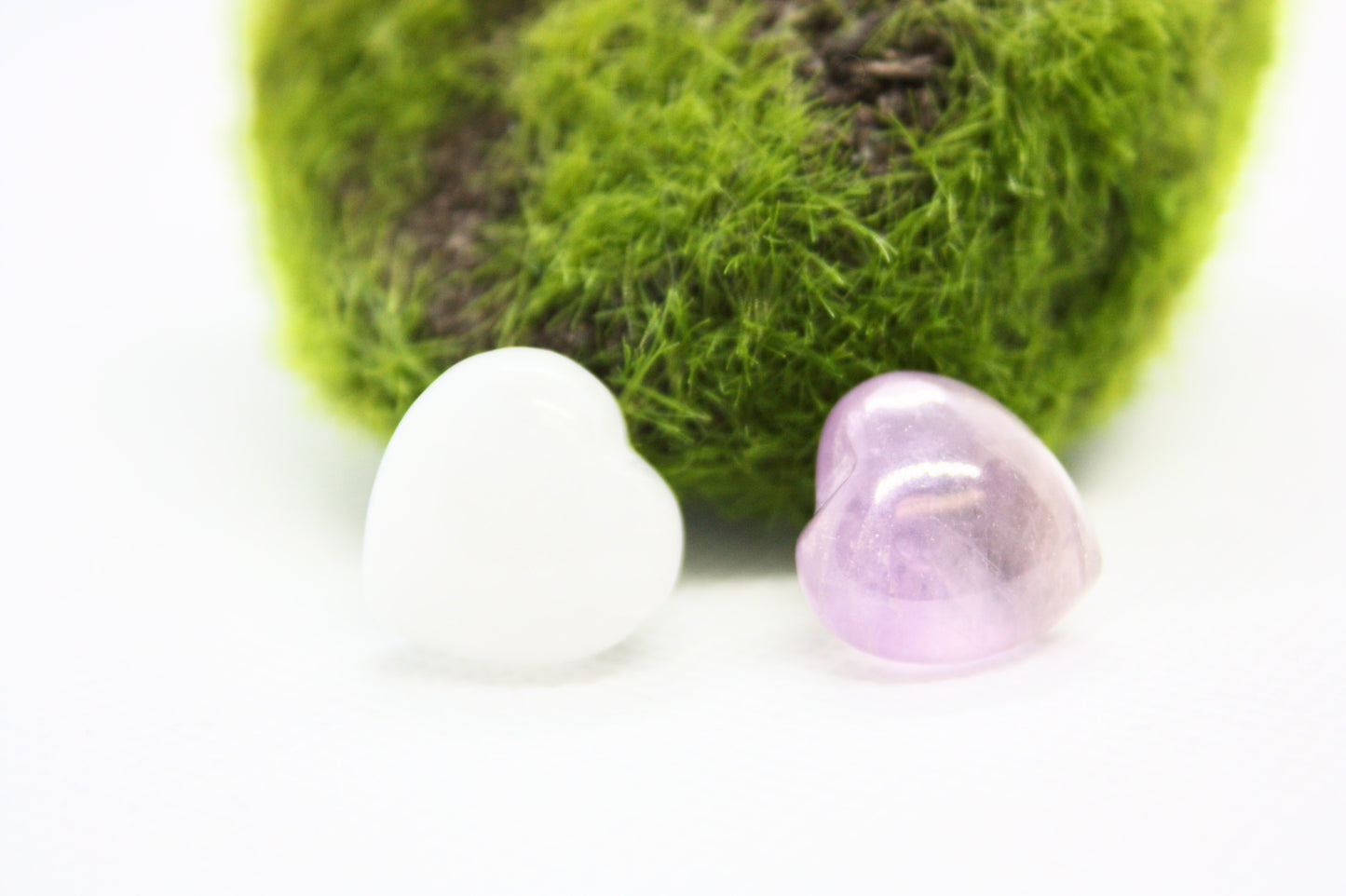 Heart Selenite and Amethyst Mini Duo Stones kraftymother.com