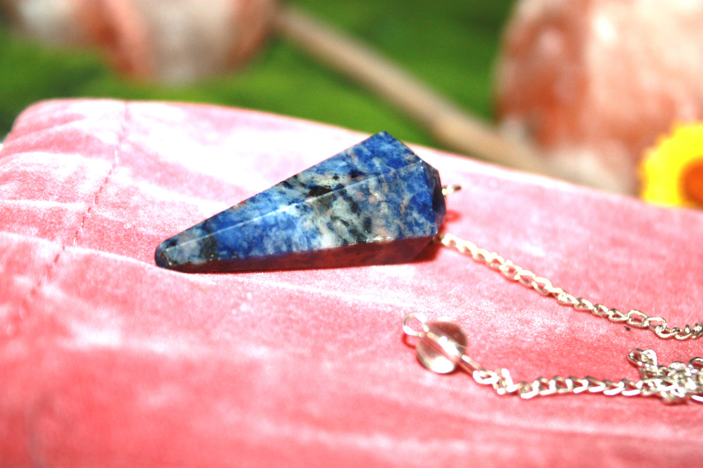 Sodalite Pendulum with Velvet Pouch