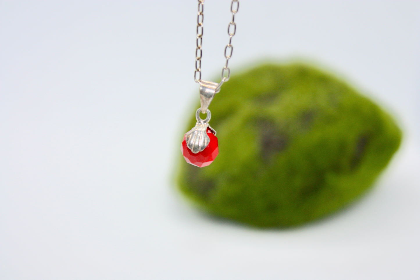 red minimalist charm sterling silver necklace kraftymother.com