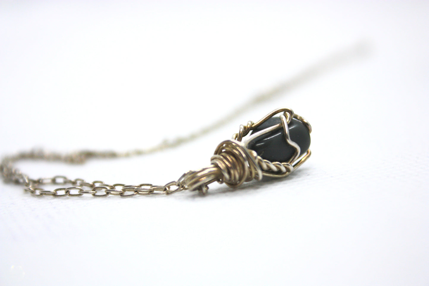 Handmade Wire Wrapped Sterling Silver Rainbow Obsidian Pendant and  Necklace kraftymother.com