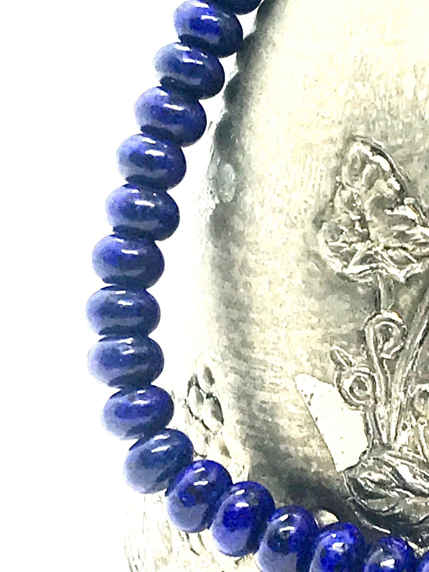 Lapiz Lazuli Mens or Woman's Bracelet  4-6mm beads