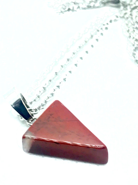 Red Jasper Triangle Pendant