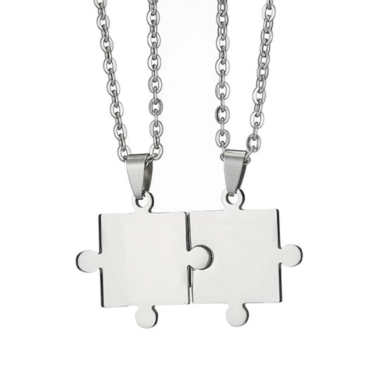 Puzzle Pendant 2 Persons with Necklaces