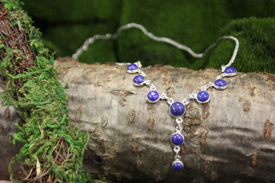 Lapiz Lazuli Petite Sterling Silver Necklace
